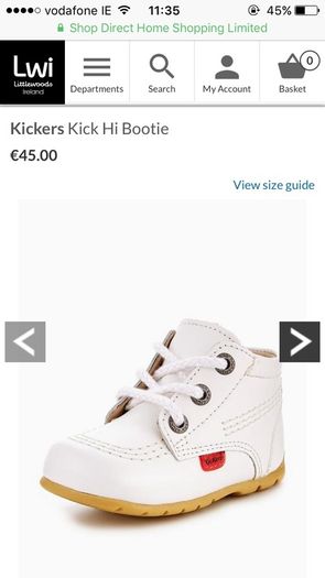 Kickers Hi B Crib Boys Baby (Navy/White) - Infant UK4.5