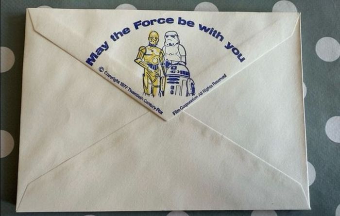 Vintage original Star Wars printed envelopes (11) with Star Wars paper sleeve NEW