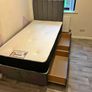 New 3ft Single Divan Beds. Stylist Headboard Options. Optional Drawers Storage And Tufted Memory Foam Mattresses Instock Image 8