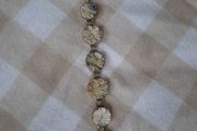 silver pink opal bracelet