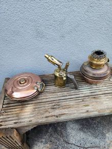 vintage brass and copper