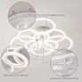 Modern LED Ceiling Light dimmable Remote Control 9 Ring Ceiling Light 120W 10800LM, Ceiling Light for Living Room, Bedroom, Kitchen, Corridor, Balcony, Dining Room, White, 2800-7000K Image 5