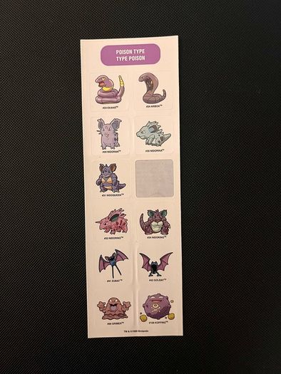 Vintage 1999 Pokemon Sandylion Sticker Sheets