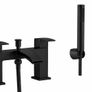 Waterfall Bath Shower Mixer Tap & Shower Set | Matt Black Image 2