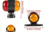 12-24V Double-sided  Truck Side Marker Light Red Amber