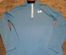 mens blue under armor long sleeve running top