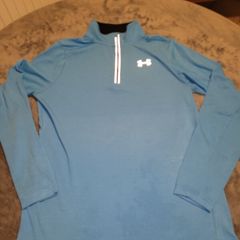 mens blue under armor long sleeve running top