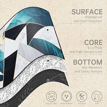 FREE P&P  2 Pieces Non Slip Kitchen Mat Kitchen Rug Set, Washable Modern Mats and Rugs for Hallway, Dining Room and Entryway, 40x60cm + 40x120cm