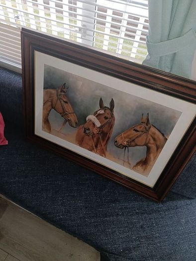 The Three Winter Kings" Framed Horse Racing Print (Hardy Eustace, Moscow Flyer, Kicking King)