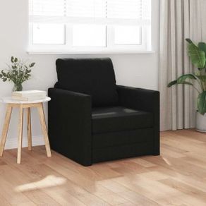 Folding Sofa Bed Black 74 x 77 x 81 cm Fabric