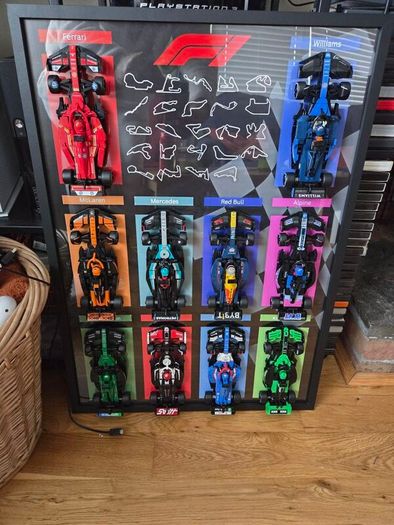 Lego F1 speed champion wall display