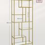 Bookcase with 6 shelves gold-transparent glass Image 3