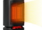 Electric Heater Cooler 950W PTC Ceramic Space Heater Portable Personal Heater Oscillation Tip-Over and Overheat Protection Small Space Heater for Home Office Use - Black 01 [Energy Class A+++]