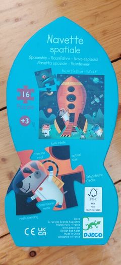 Djeco 16 Piece Spaceship Jigsaw Puzzle