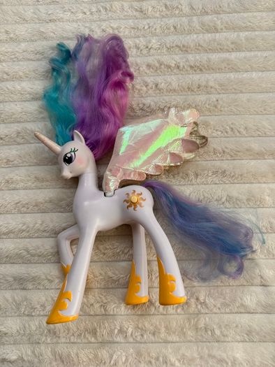 My Little Pony G4 Talking Princess Celestia speaks Polish approx. 21 cm. Used Plesae see photos