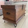 Rustic storage chest coffee table Image 3