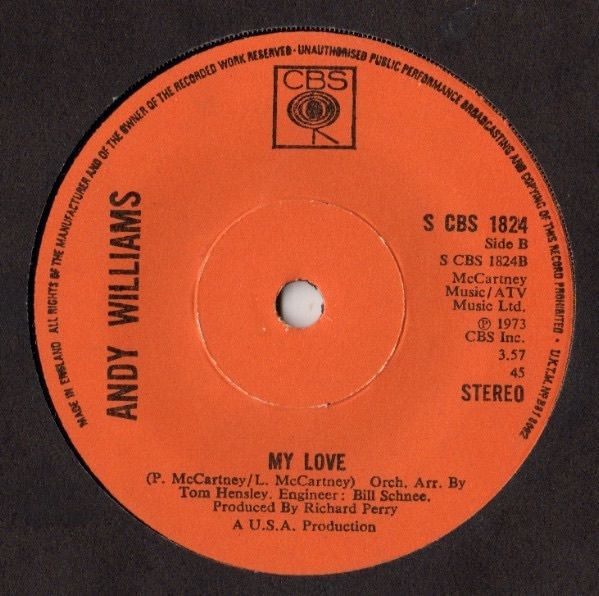 Andy Williams - Solitaire (7")