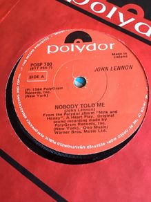 John Lennon  vinyl single - Nobody told me