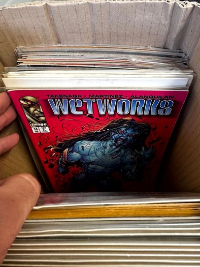 Image Long Comic Box w 275 comics for Sale