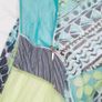 Sophie B Blue Green Abstract Patchwork Sheer Layered Pleated Hem Midi Dress 14UK/42EU Image 4