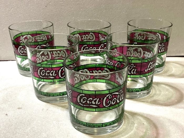 Coca Cola set of Liberty glasses from the 80's