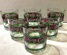 Coca Cola set of Liberty glasses from the 80's