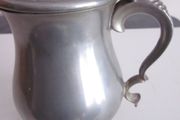 Antique English Pewter Lidded Tankard