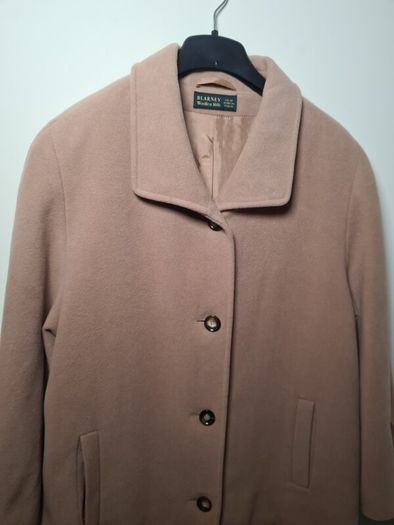 womens BLARNEY WOOLEN MILLS wool cashmere coat 3/4 lenght jacket brown tan camel Size UK 18 EU 44