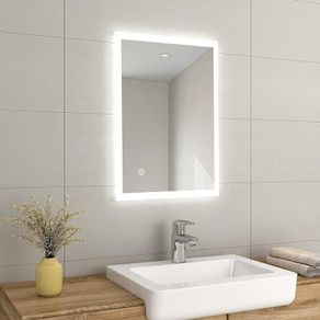NEW SALE | 500 x 700 mm Illuminated LED Bathroom Mirror LED Mirrors Light with Touch Control Switch + Demister