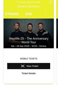 Westlife tickets
