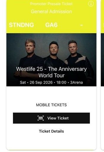Westlife tickets