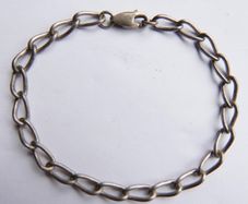Vintage Sterling Silver 925 Chain Link Bracelet length 7,2" - 6,4g