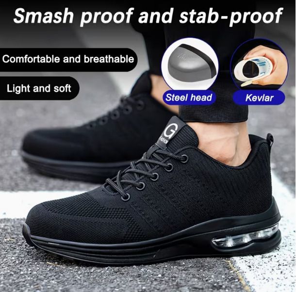 Daily Casual Shoes, Anti-Crush, Wear-Resistant, Breathable Safety Shoes