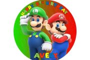 Mario Brothers personalised edible cake topper 7'