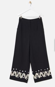 trousers Wide leg linen blend Oliver Bonas size 12 new