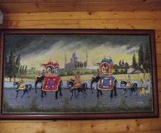 Indian Royal procession Painting - Signed B. McMullan