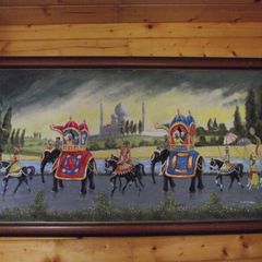 Indian Royal procession Painting - Signed B. McMullan