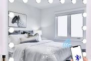 SALE Hollywood Mirror with Bluetooth 15 LED Dimmable Bulbs Hollywood Vanity Mirror with Lights Lighted Makeup Mirror with USB Charging Port and 10X Magnifier Mirror Touch Screen