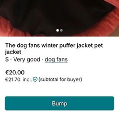 dog puffer jacket dog fans