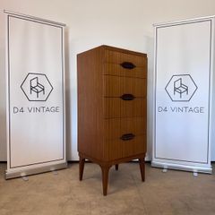 Mid Century Modern 6 Drawer Tall Boy by Remploy