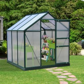 6 x 6ft Walk-In Polycarbonate Greenhouse