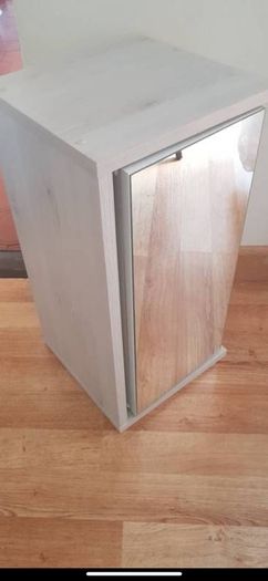 Bathroom mirrored swivel cabinet