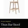BESPOKE TITUS Rattan Oak Bar Stool, exceptional quality Image 7