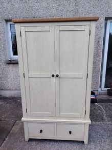 Wardrobe solid cream painted