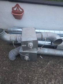 ventilation setup 2 fans and heater coil