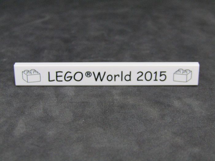 Lego World Fair Promotion Tile from Denmark 2015 A Rare Promotion Tile From Private Collection Collected At The Lego World Fair in Bella Center Copenhagen Denmark February 2015 RARE AND HARD TO FIND