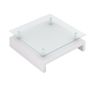 Coffee Table with Glass Top White Image 2