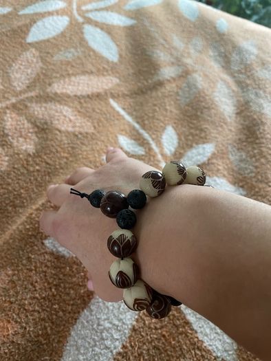 Carved Lotus Seed Bracelet