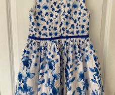 Next blue & white floral dress