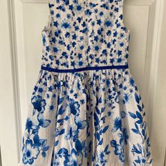 Next blue & white floral dress
